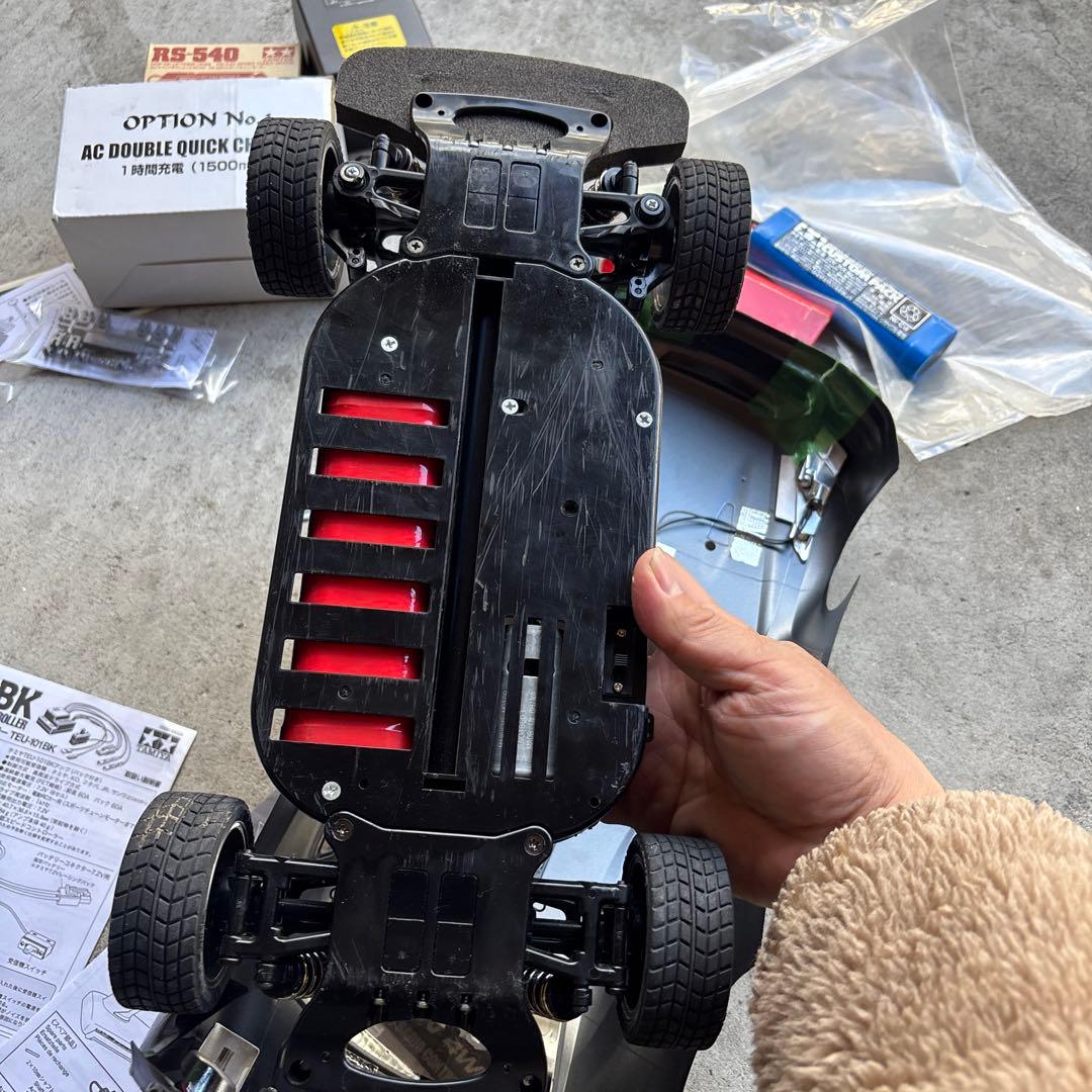 タミヤ　田宮模型TT-01 1/10スケール ラジコンカー R35GT-Rグレー