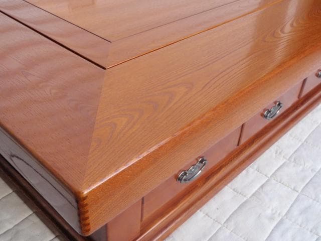 希少！新品♪120巾 欅 ケヤキ 長火鉢 囲炉裏テーブル 座敷机 検/鉄瓶