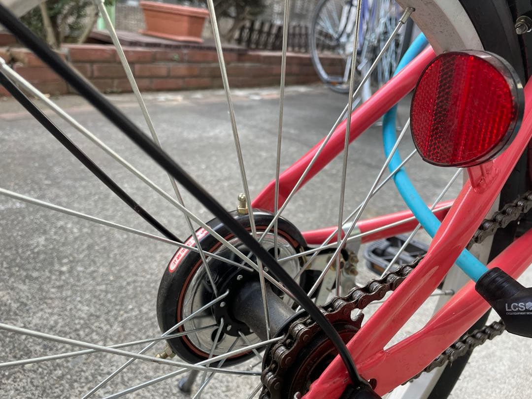 折りたたみ自転車 ピンク