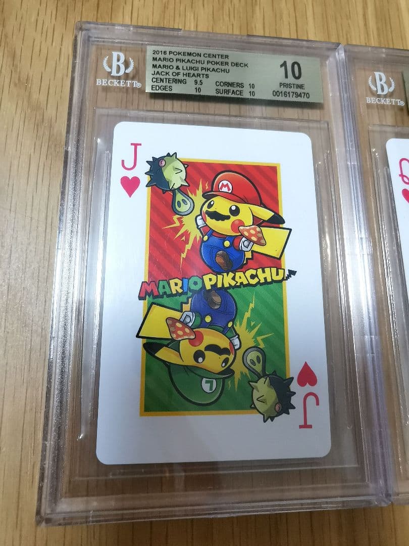 BGS10☆マリオピカチュウ ハート J Q K ポケモンカード トランプ