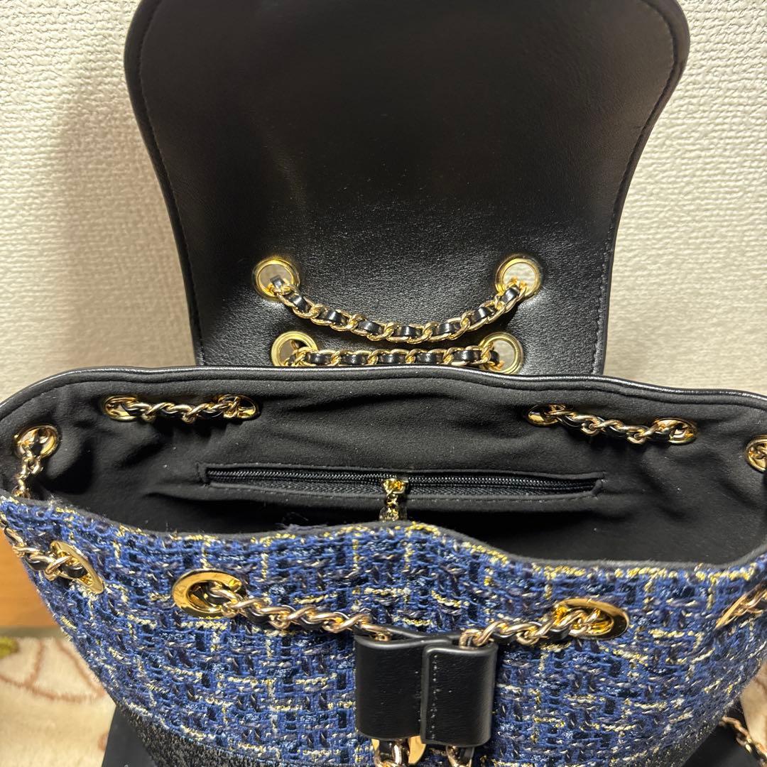 非売品 CHANEL ノベルティ ブラック ツイード バッグ リュック