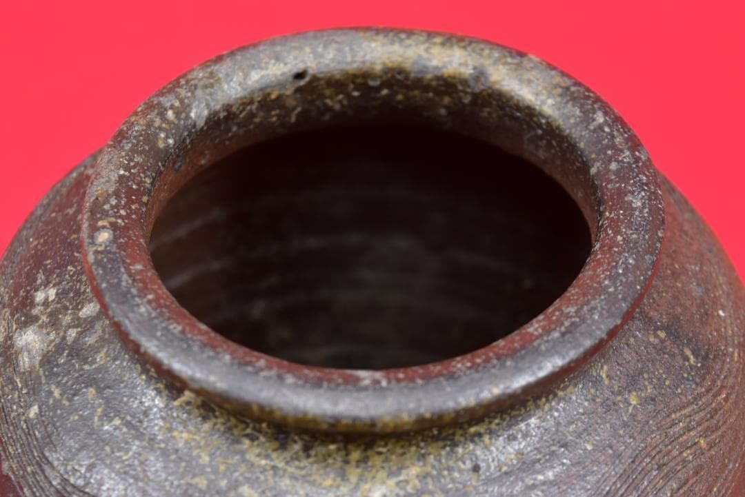 【桃山時代保証】古備前壷/焼物/重量2,7kg/掛軸/名家伝来/AB-47