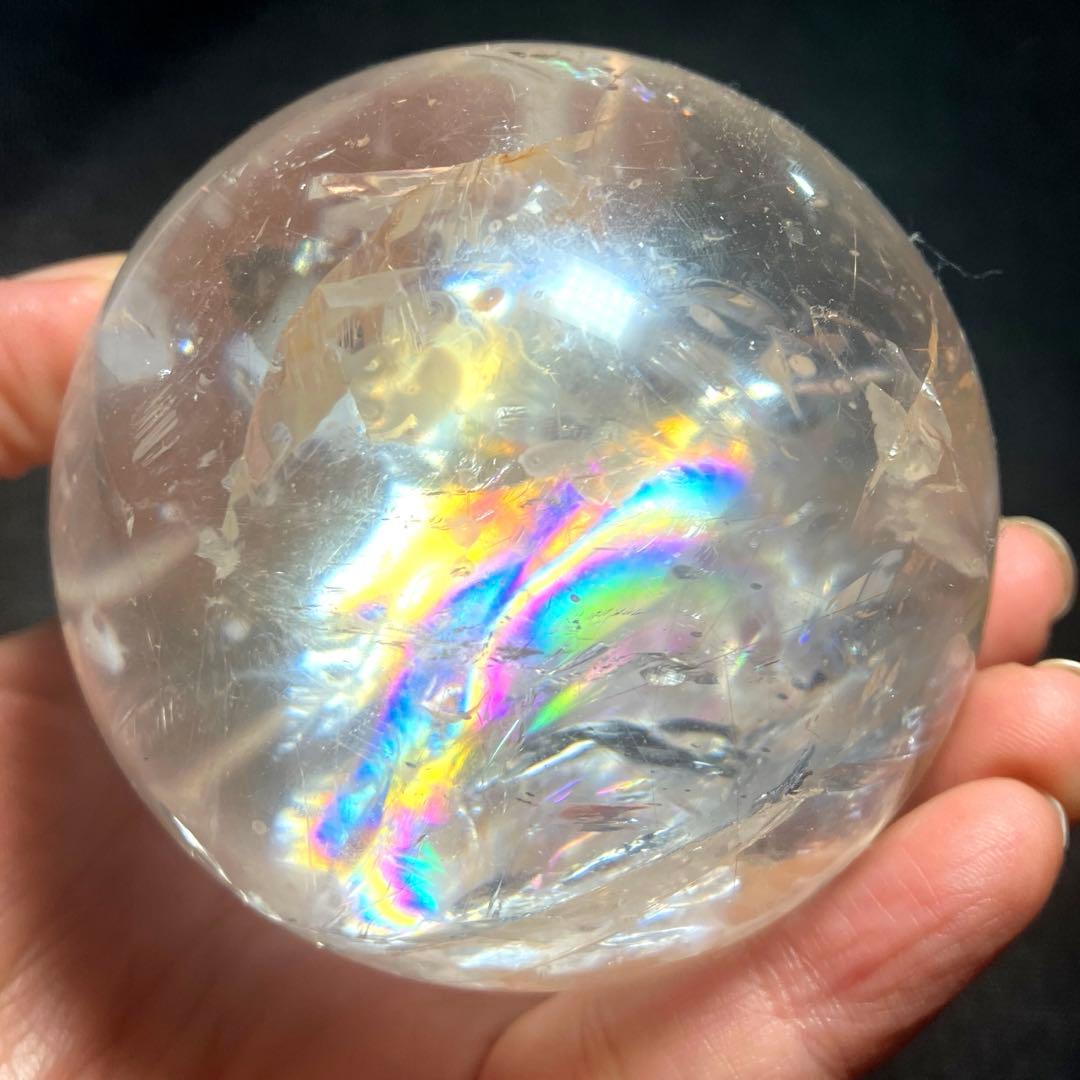 超特大　71mm レインボーゴールドルチルクォーツ　金針水晶　パワーストーン