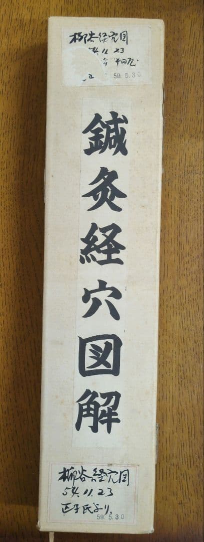 柳谷素霊　実用 鍼灸経穴図解 前後面 掛軸