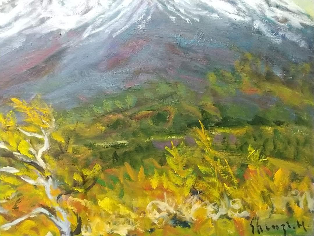 「富士山（奥庭）」2008 P10 油絵 絵画