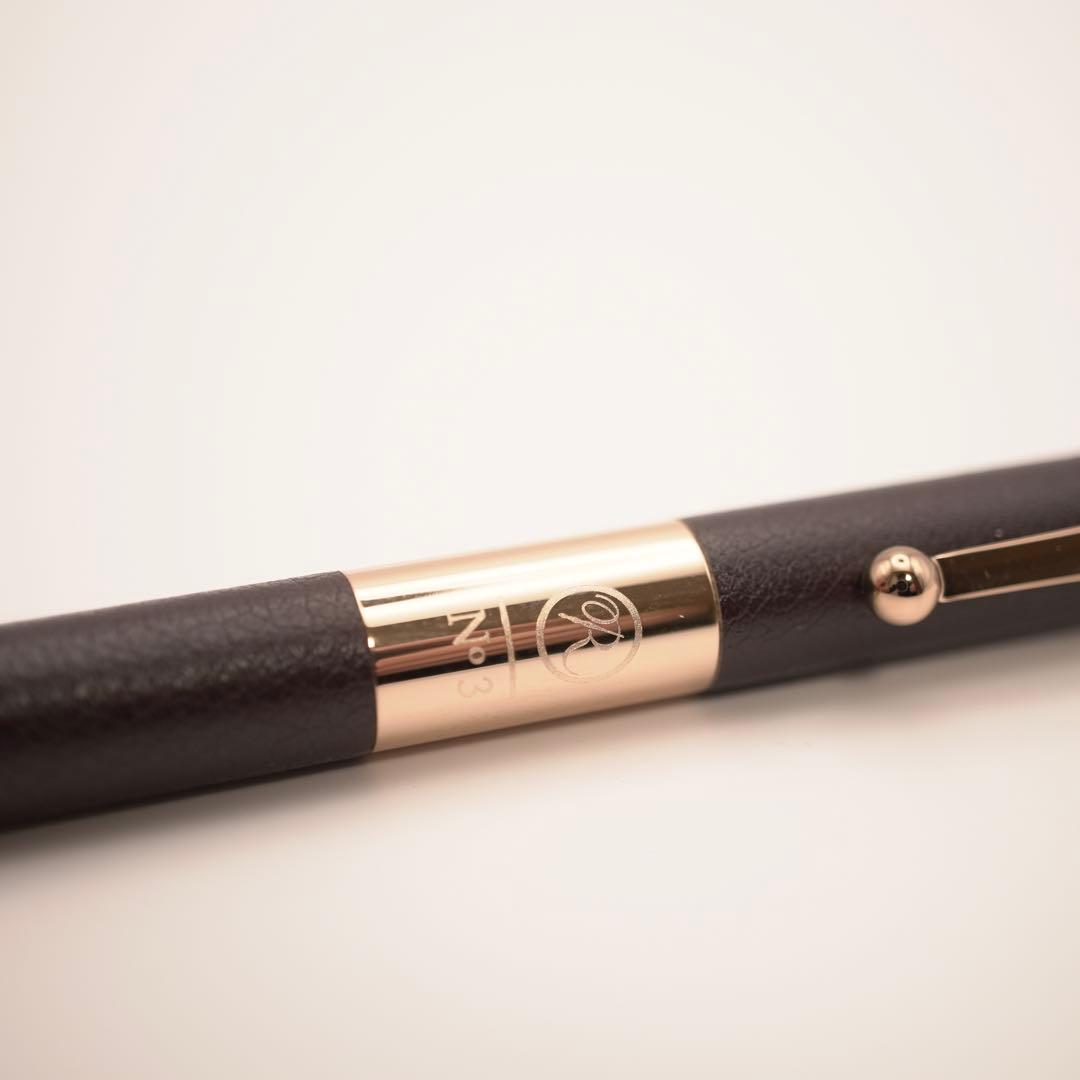 上品カラー ROMEO No.3 ESレザー深紫ゲルボールペン