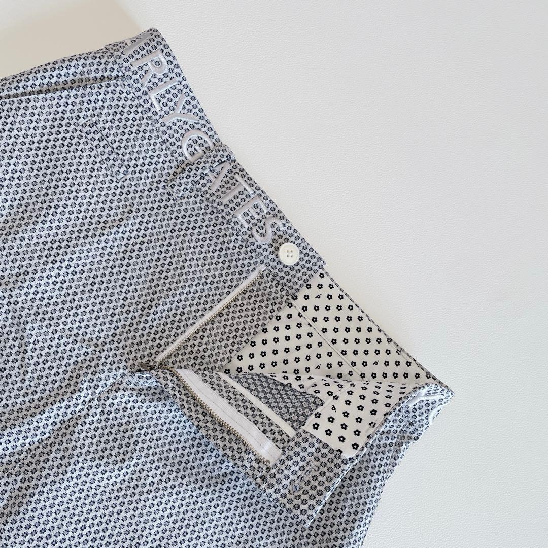 パーリーゲイツ 23SS スカート 1/M 総柄 グレー　刺繍ロゴ　春夏