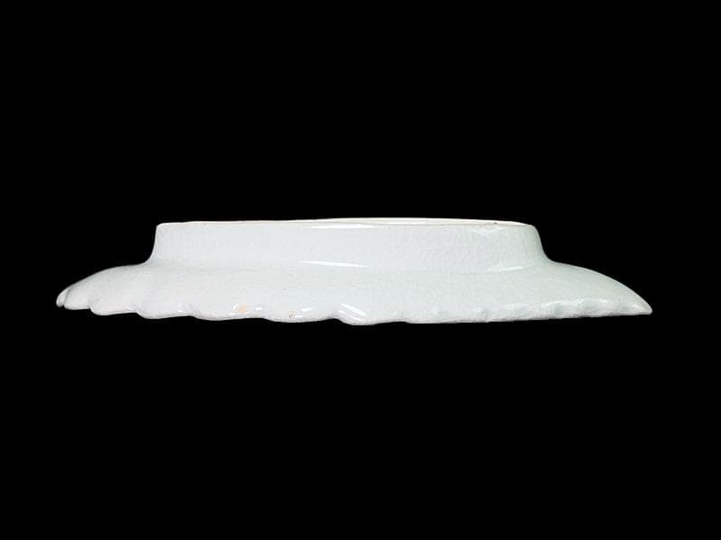 古伊万里　染付　草花紋の図　巻貝型変形皿　D852AS-fbpv