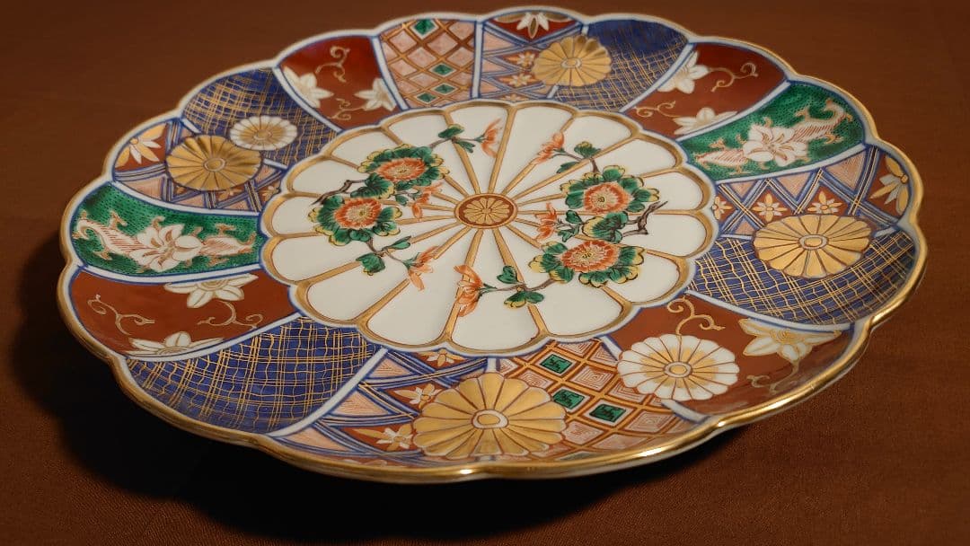 大聖寺伊万里　古伊万里　大皿　鑑賞陶器　１客
