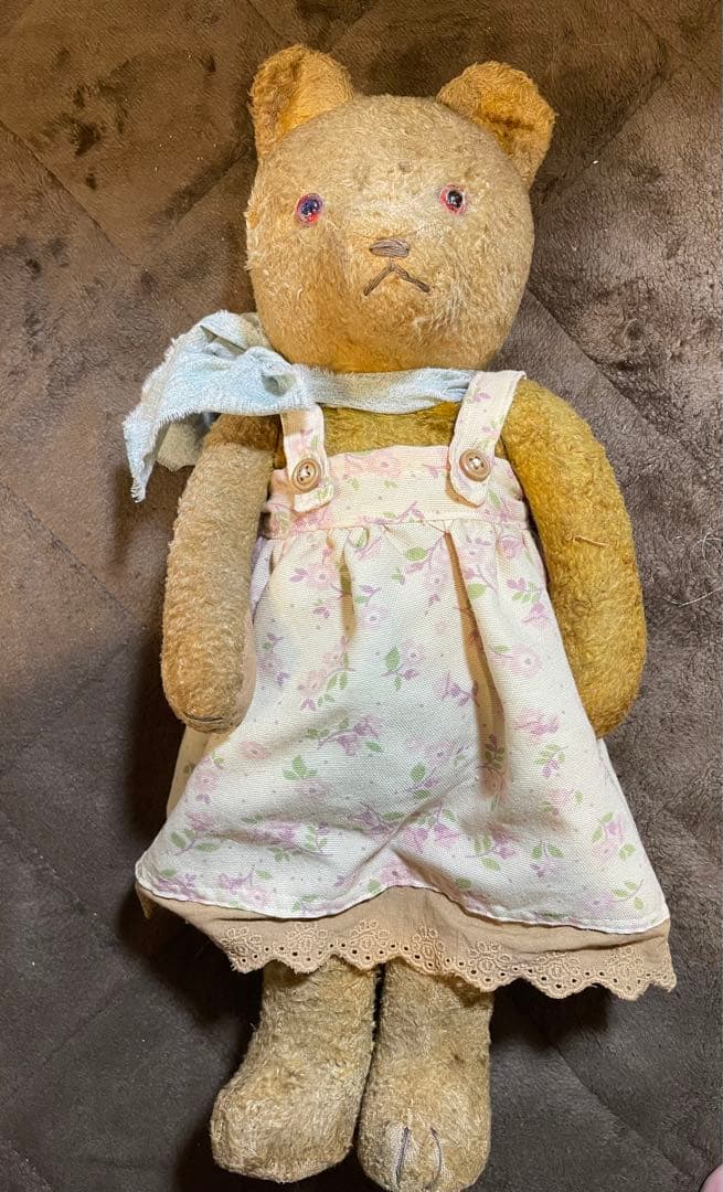 茶色のクマのぬいぐるみ　ビンテージベア