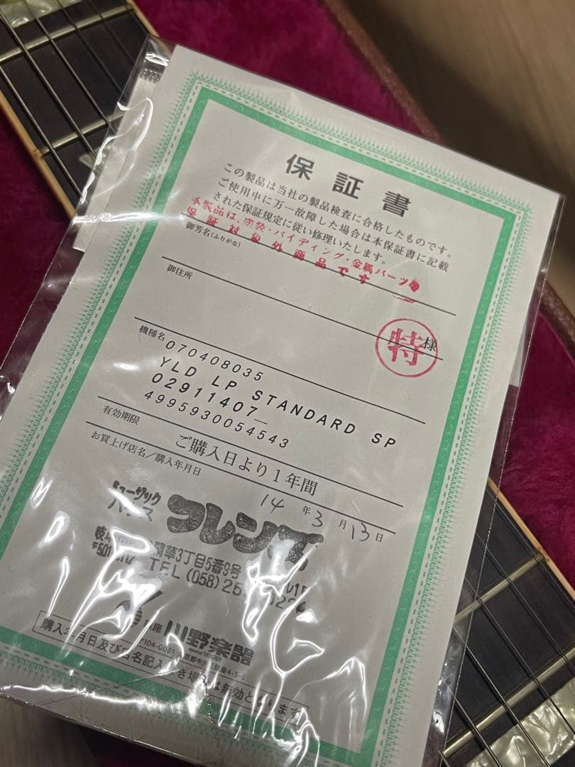 Gibson YLD Les Paul Standard ハードケース付