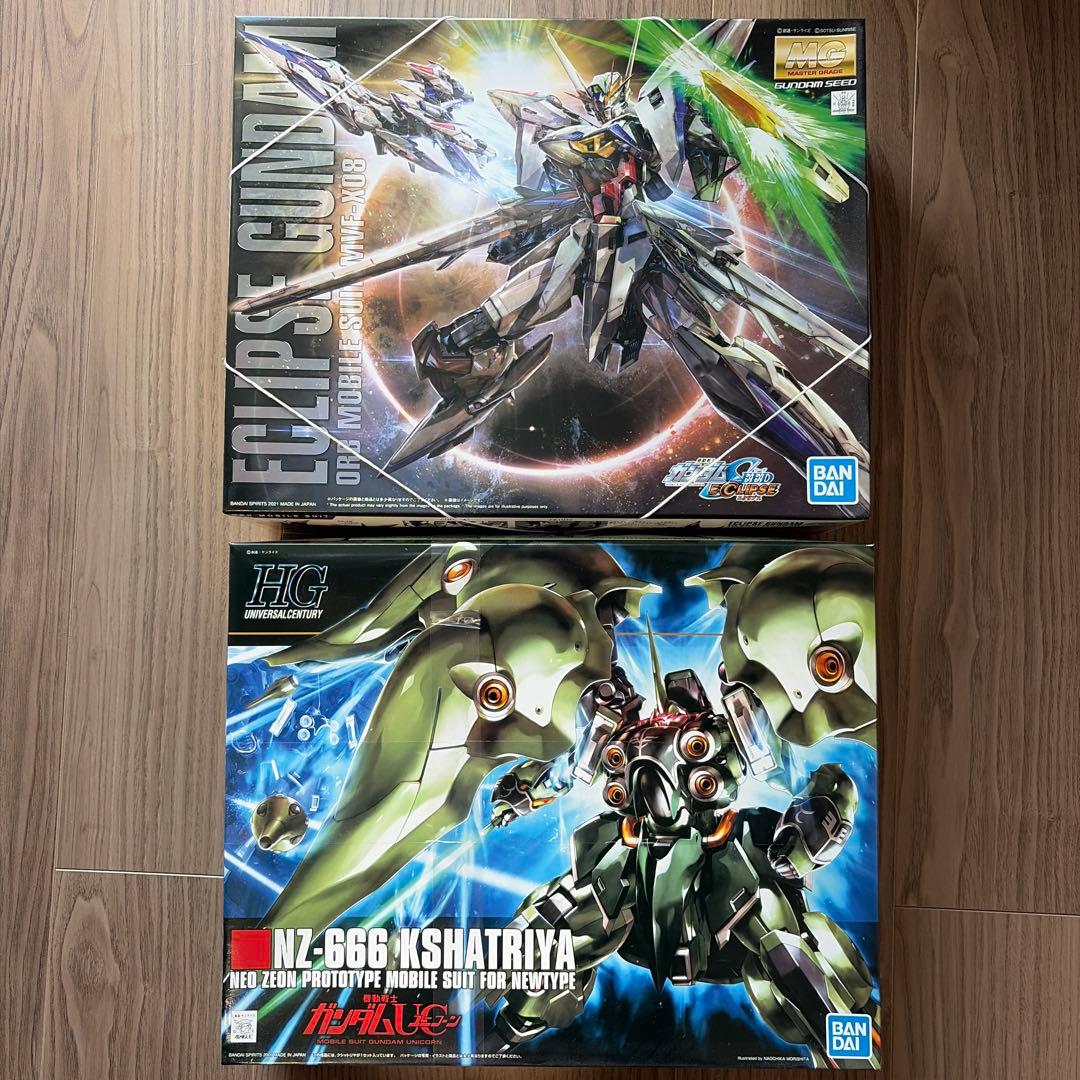 【新品未開封】MG エクリプスガンダム & HG NZ-666クシャトリアセット