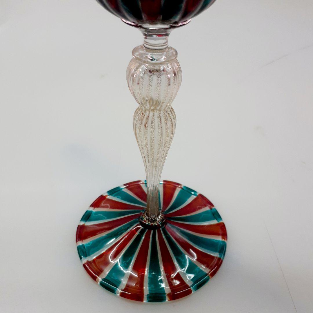 MURANO ムラノ ミルフィオリ 金彩 ドルフィン モチーフ グラス