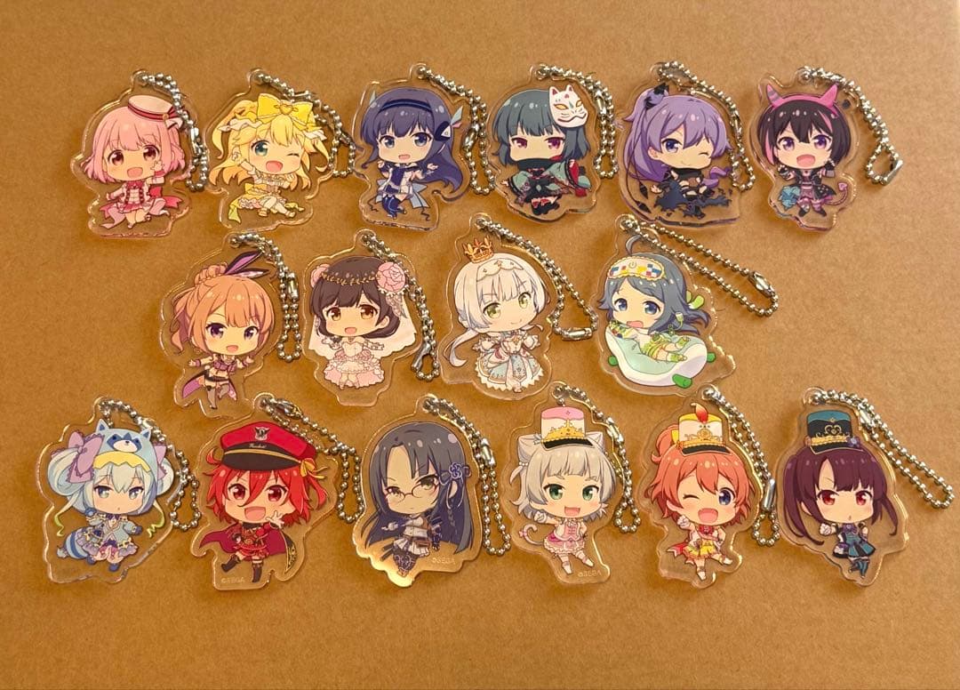 オンゲキ アクリルキーホルダー 全16種コンプリートセット