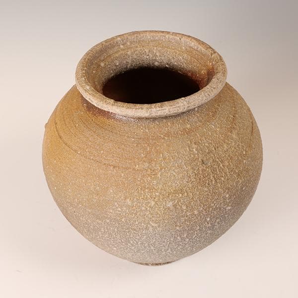 信楽焼【星野亨斉 造】◆自然紬壺◆ 【陶器・壺・花瓶・花入】