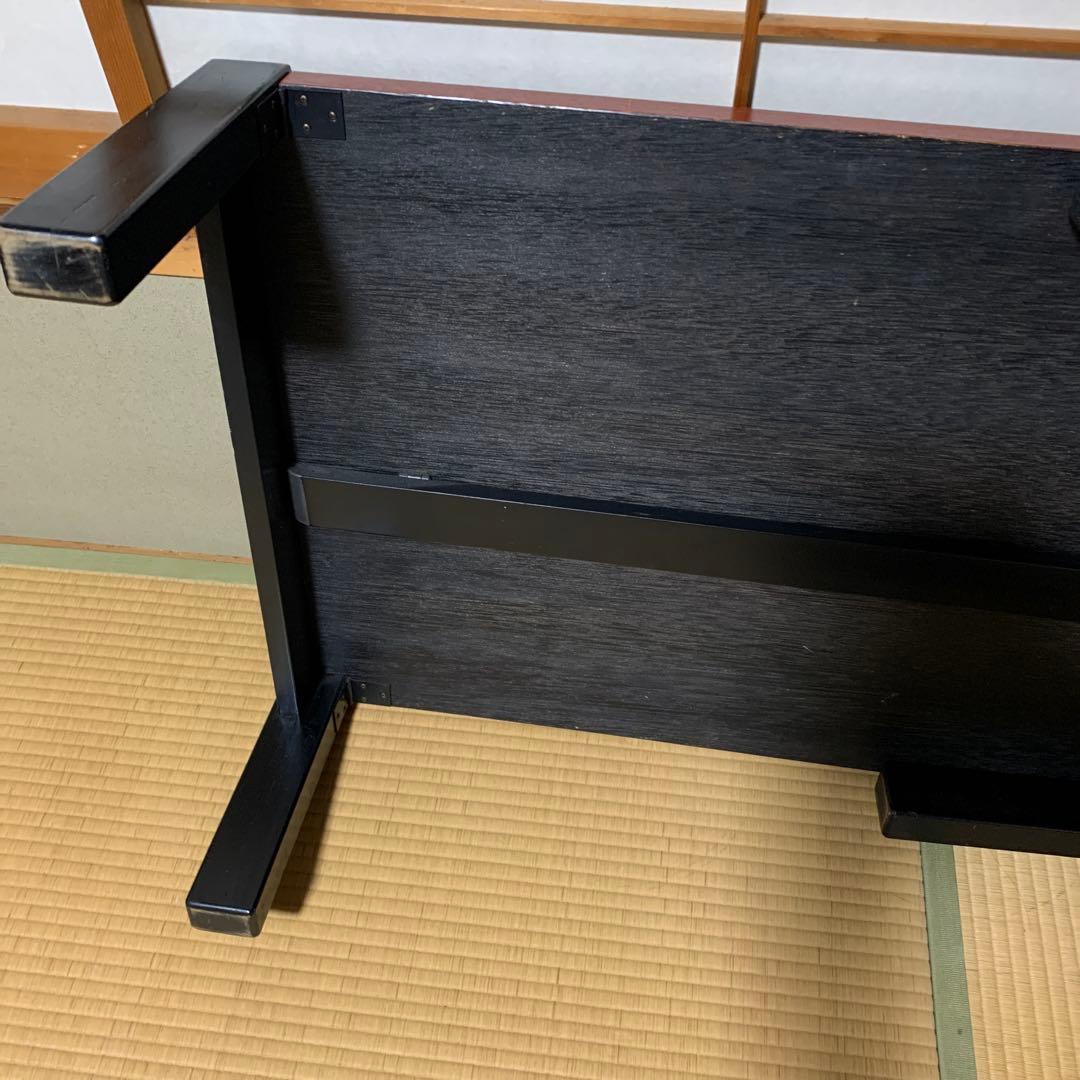 値下げ！木製 赤色 長方形座卓　折りたたみ脚　漆塗り