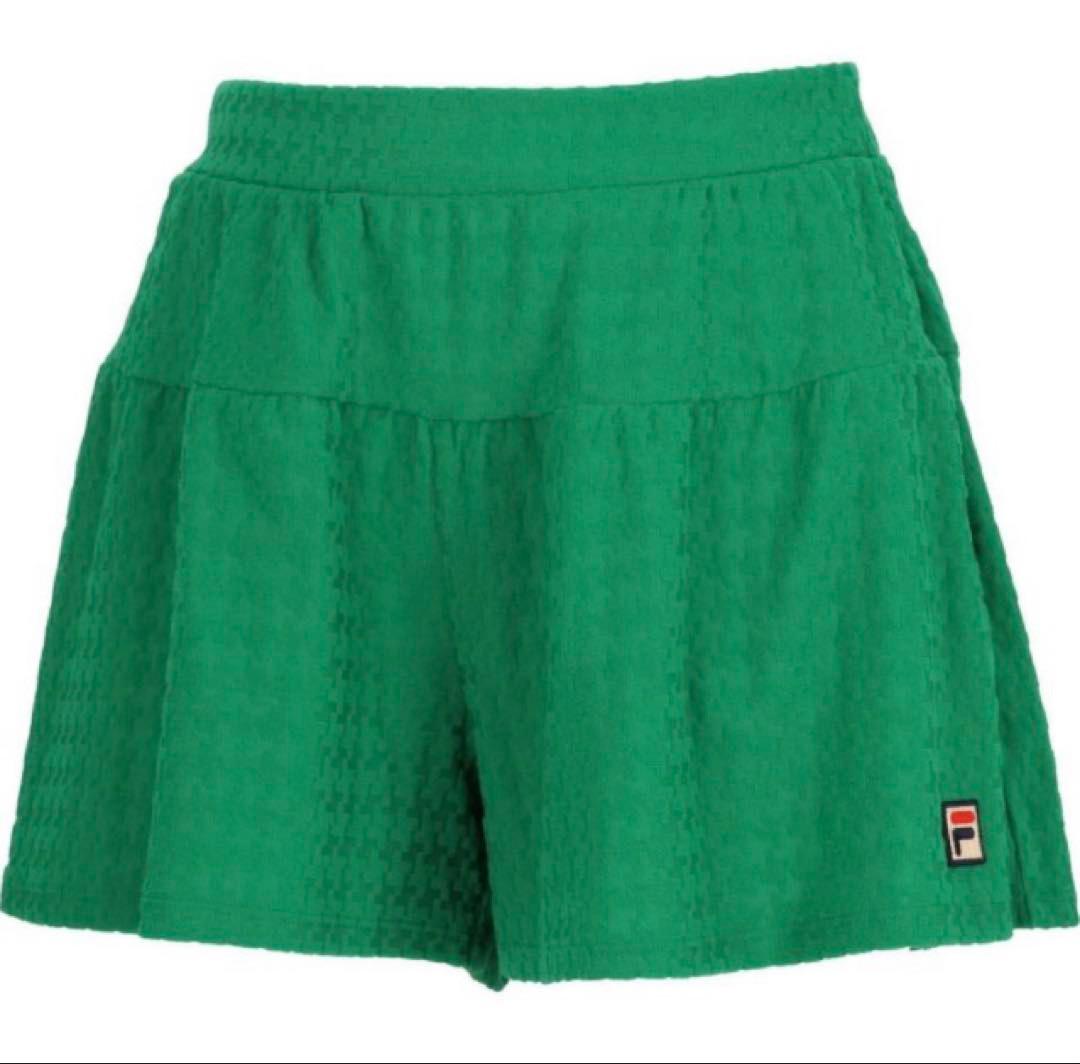 No.248 FILA パイル千鳥柄フェミニンキュロット☆green☆