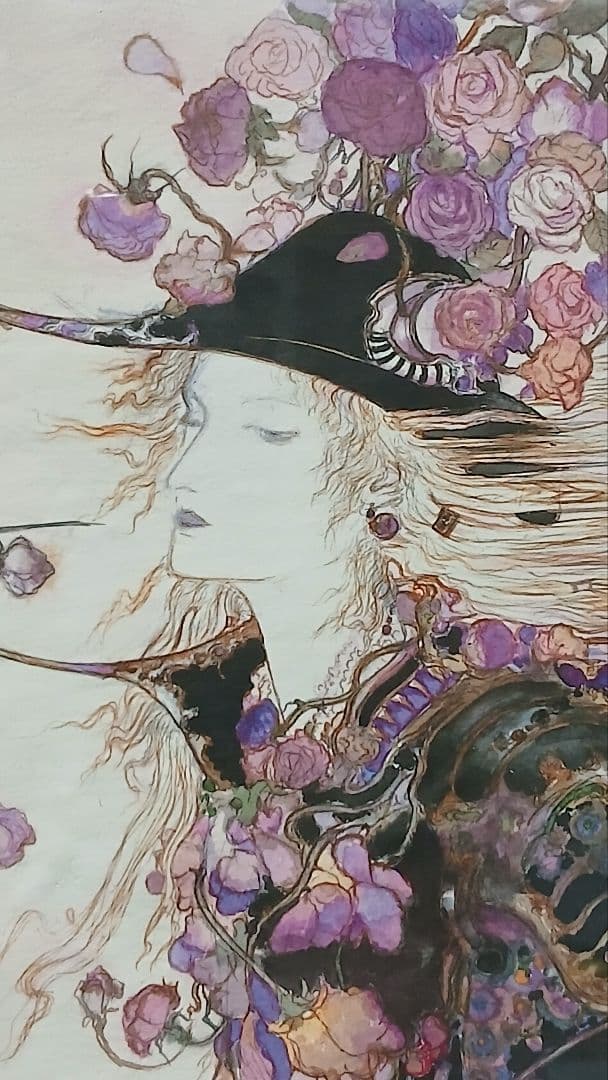 最終値下げ！ 天野喜孝 薔薇姫フレスコ画 作品証明書付き