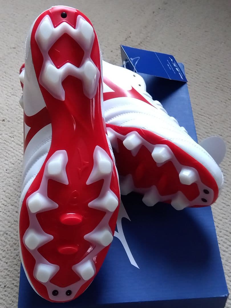 スパイク／サッカー・ラグビー用／ミズノ／25.5／白／P1GA210462／新品