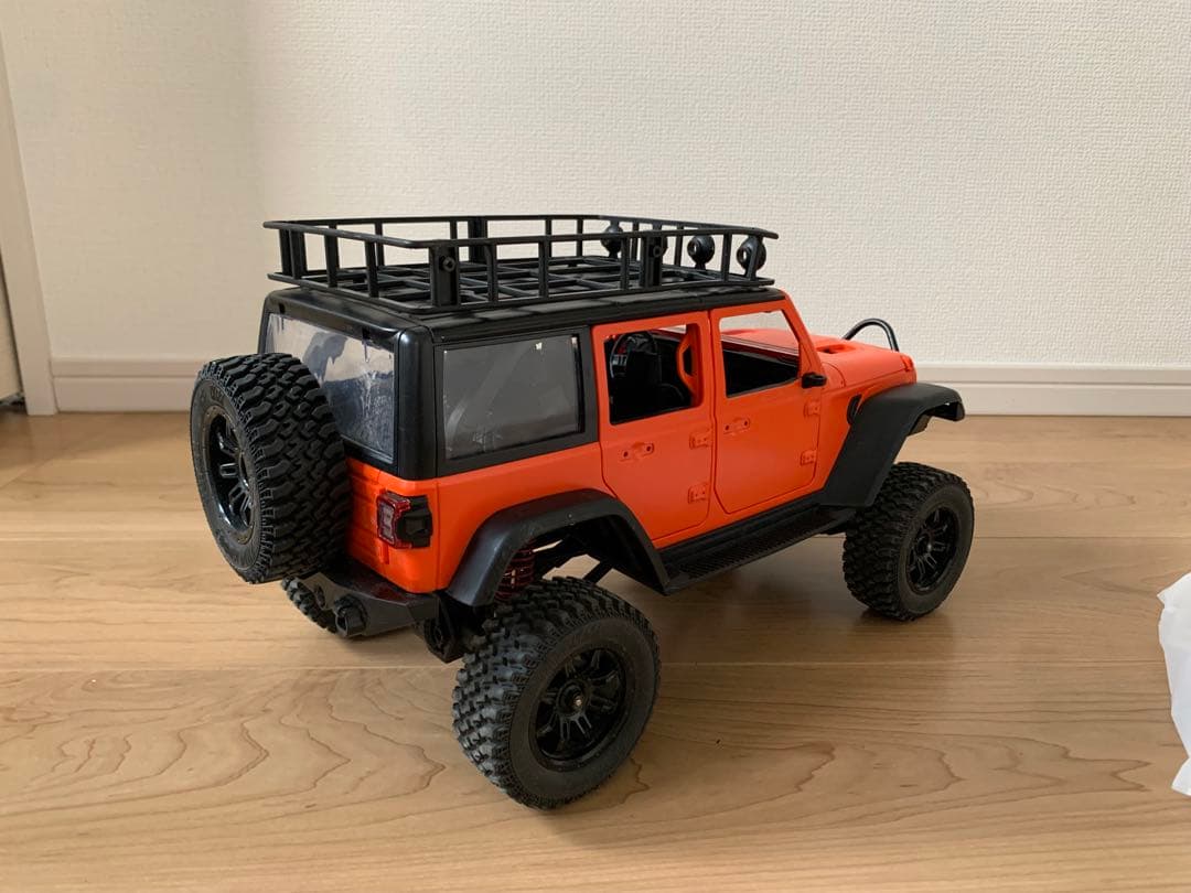 オレンジ オフロードラジコン車 ルーフラック付mn128 DEERC クローラー