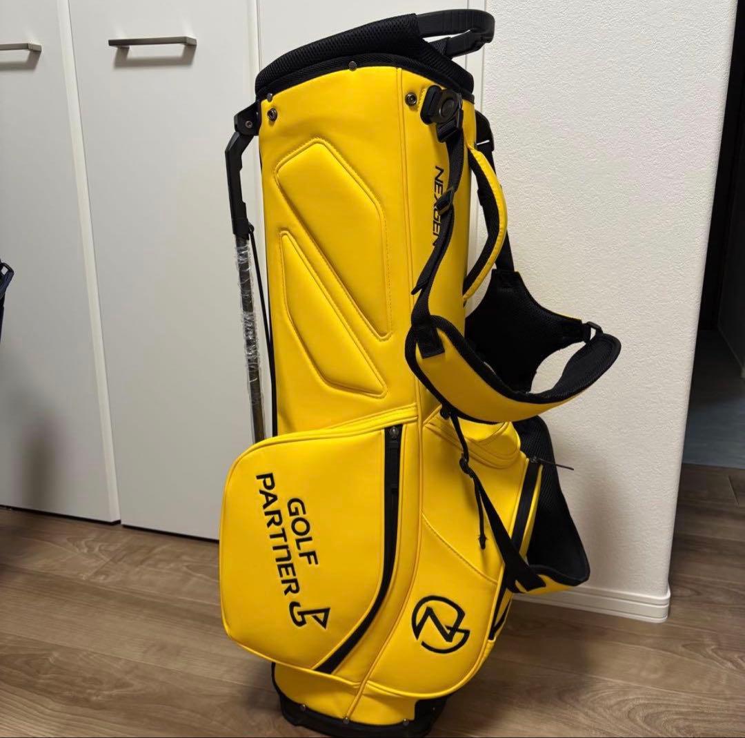 新品未使用品 GOLF PARTNER NEXGEN イエローキャディバッグ