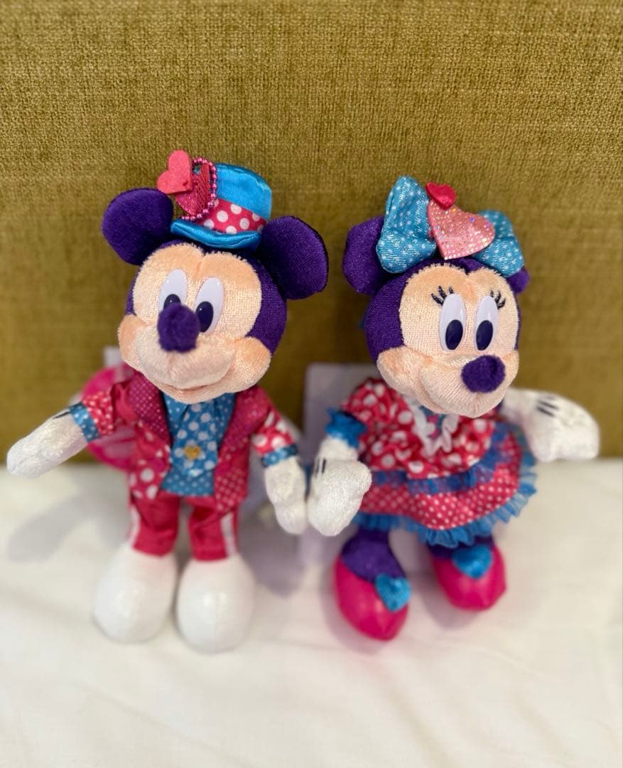 新品未使用★パルパルーザ ミッキー&ミニーのぬいぐるみバッジセット ミニパル