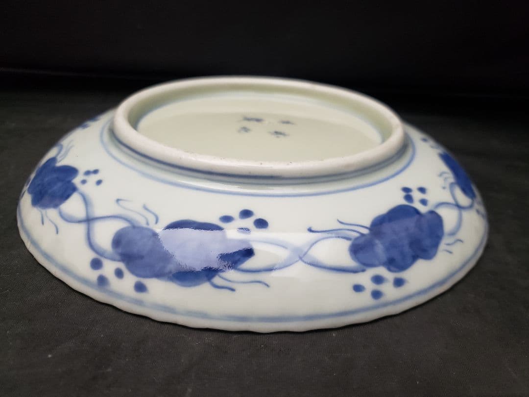 古伊万里　染付　雲龍文　六寸皿　5枚　成化年製　骨董品