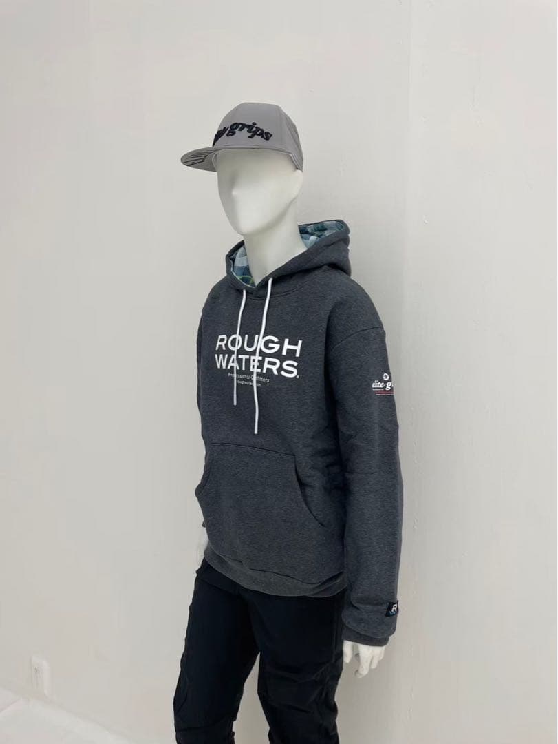 エリートグリップ　ROUGH WATERS フード付パーカー グレー　L 新品