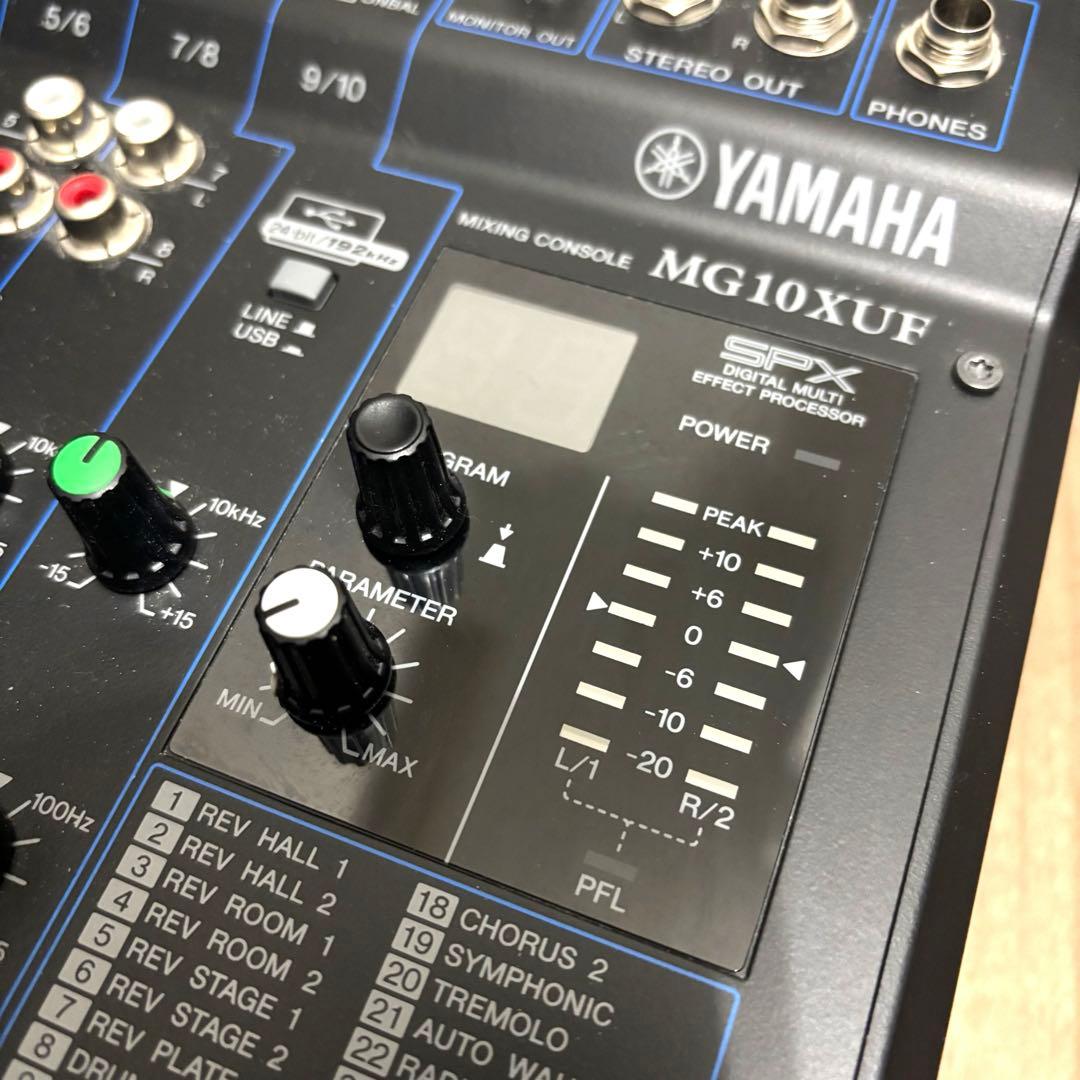 【ジャンク】YAMAHA MG10XUF ミキサー（電源アダプター新品交換済）