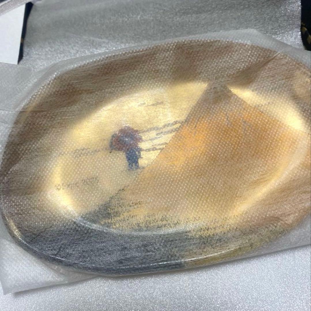 ミャクミャク × 北斎　箔一 金沢金箔 小皿 富士山 箱付き