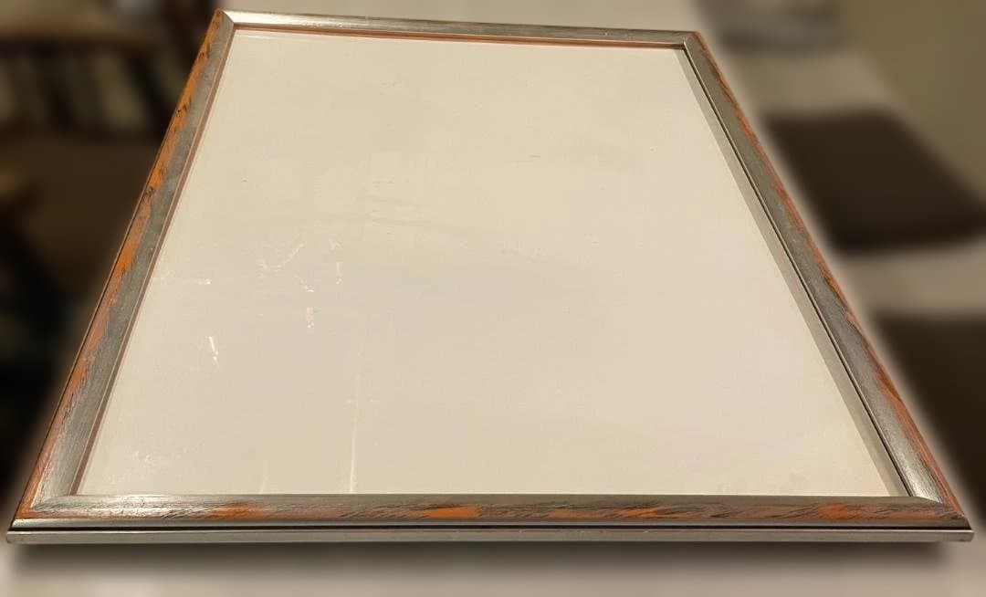 木製 フレーム 額縁 大型 絵画 写真 ポスター 展示 シルバー シンプル 美品