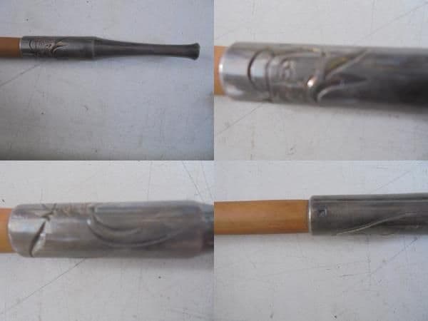 AKa6844　純銀　古い　煙管　キセル　当時物