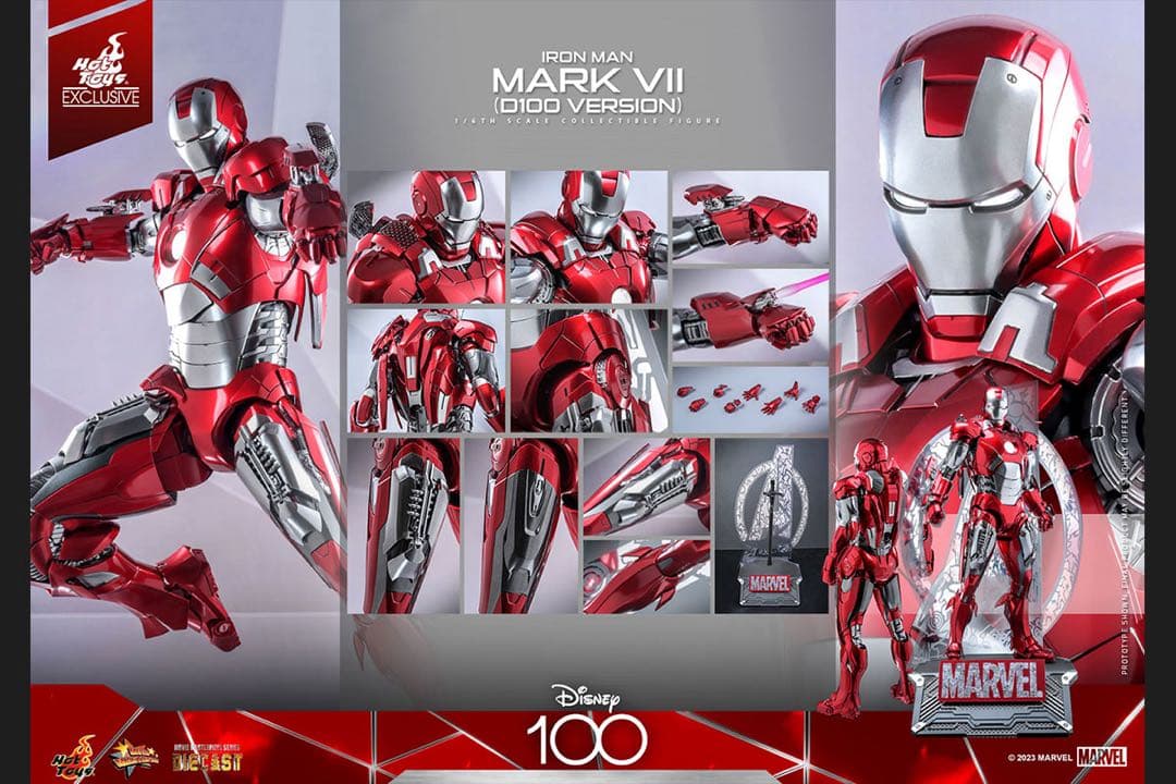 【開封品】ホットトイズ　アイアンマン　マーク7 ディズニー100 東京コミコン