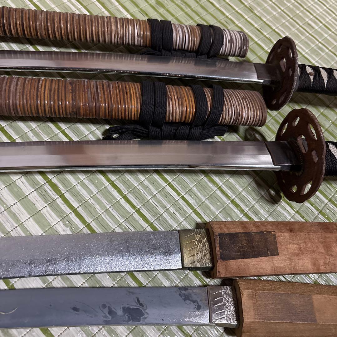模造刀　模擬刀　武士　侍　伝統工芸　剣　ソード　太刀　小太刀　鞘　鍔　4本