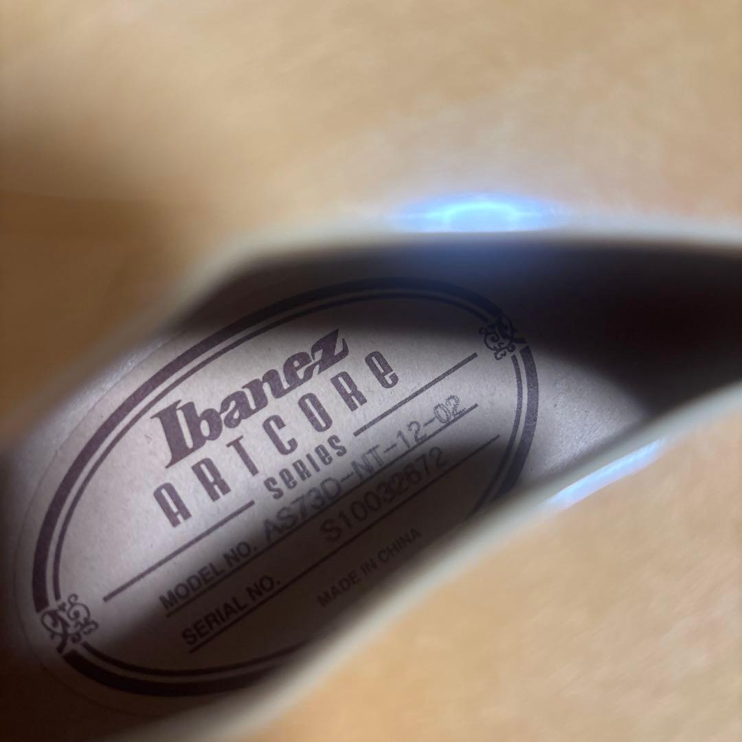 Ibanez AS73D-NT-12-02ハードケース 付き