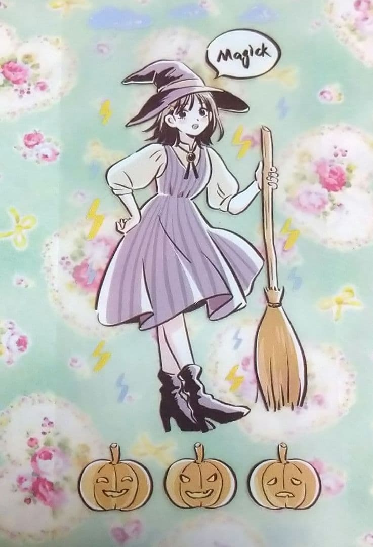 J951＃魔女派对(雾面PET)噼里啪啦実験室切り売り海外人物マステ女の子