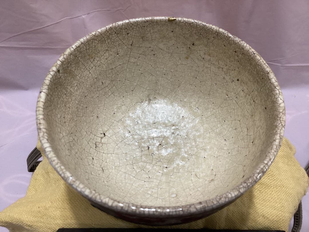 古犬山焼　呉須赤絵　花唐草紋様　鳳凰紋　江戸時代　時代物　伝統的な赤と緑の茶碗