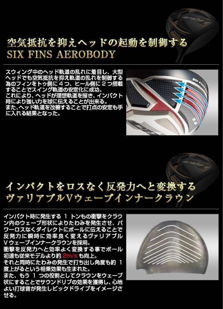★世界最高反発で ステルス より＋55Y★ ワークスゴルフ CBR 金プレミア