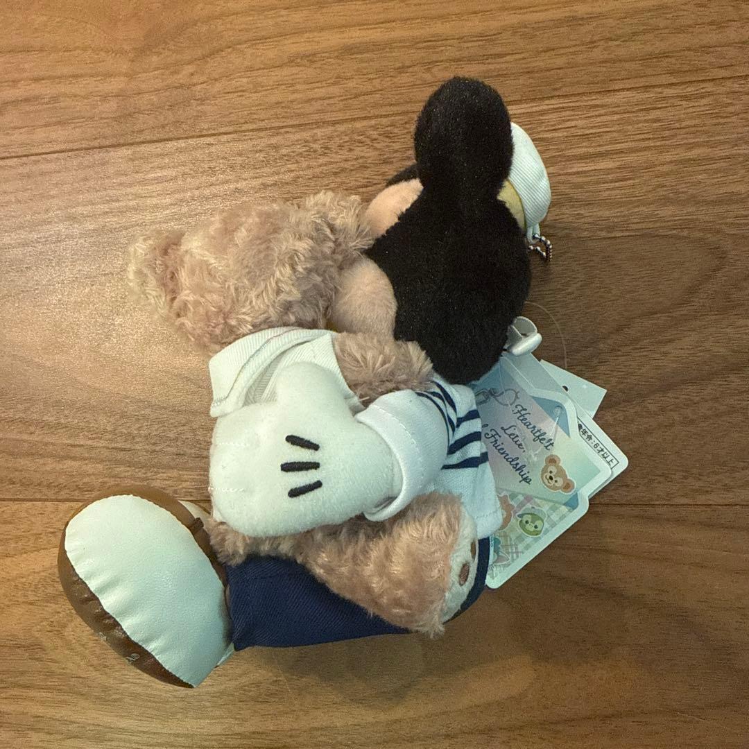 ハートフェルトレターズオブフレンドシップ ぬいぐるみバッジ ダッフィー ミッキー