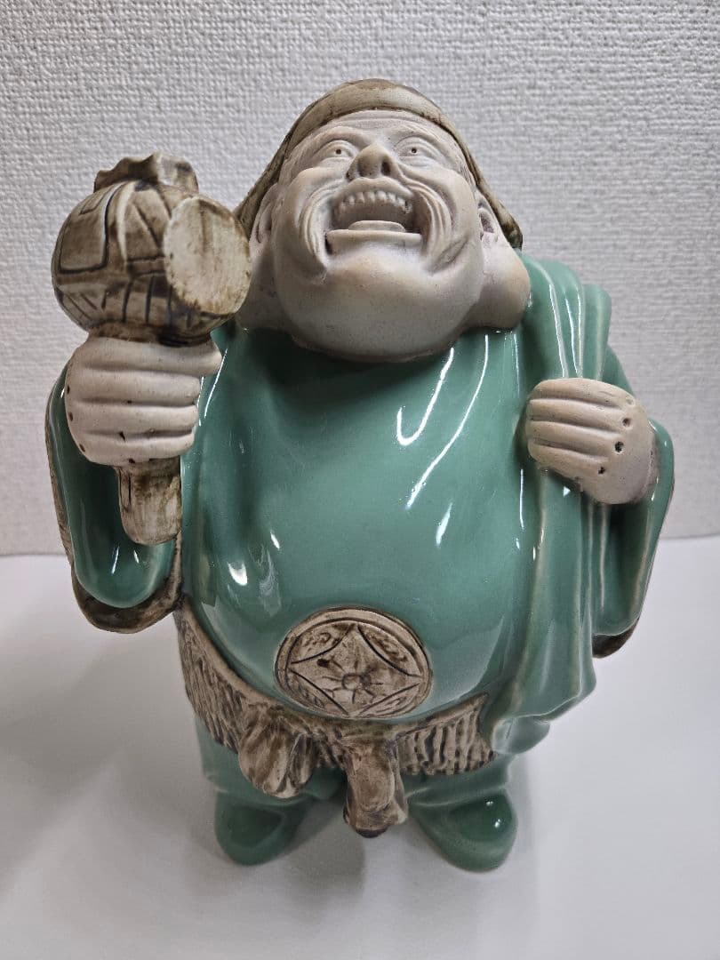 大黒天大黒様　七福神　青磁 陶器製　最終値下げ