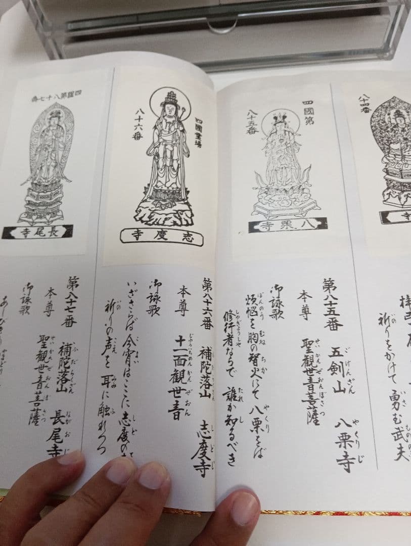 四国霊場八十八ヶ所本尊御影帳御影貼付済第１番札所〜第８８番札所昭和レトロ当時物