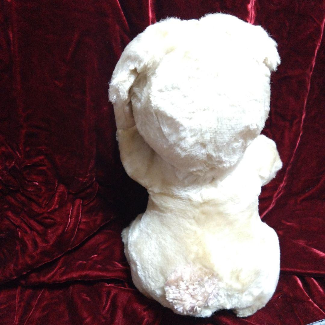 フランスアンティーク白いウサギぬいぐるみ 約25cm