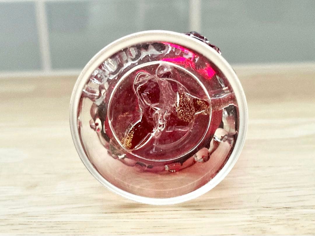 ベネチアン ガラス murano ムラーノ 貴婦人 ドール オブジェ 赤 ドレス