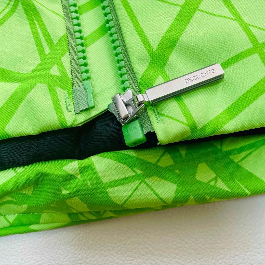 6649【美品】デサント　中綿スキージャケット　メンズ　グリーン　バイカラー