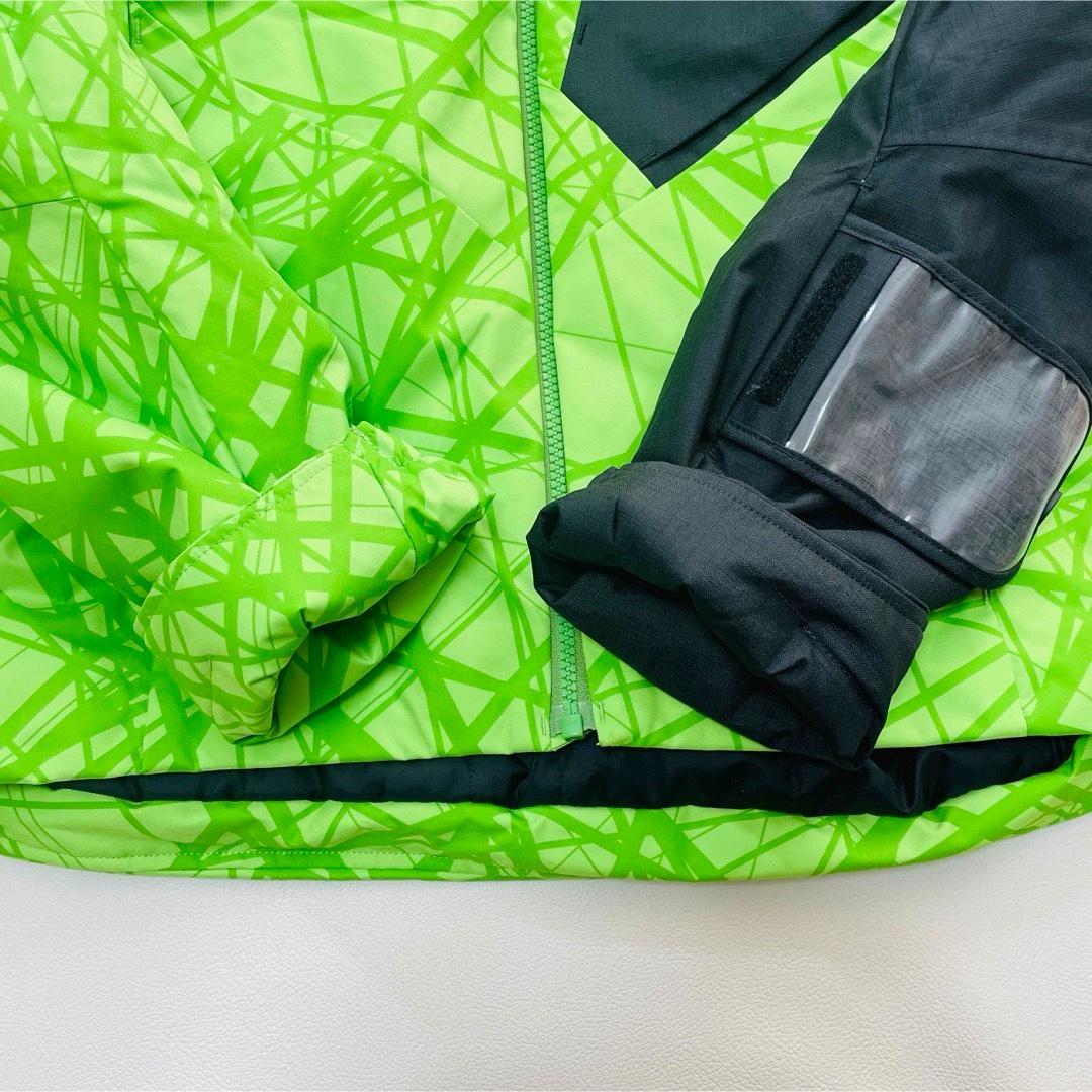 6649【美品】デサント　中綿スキージャケット　メンズ　グリーン　バイカラー