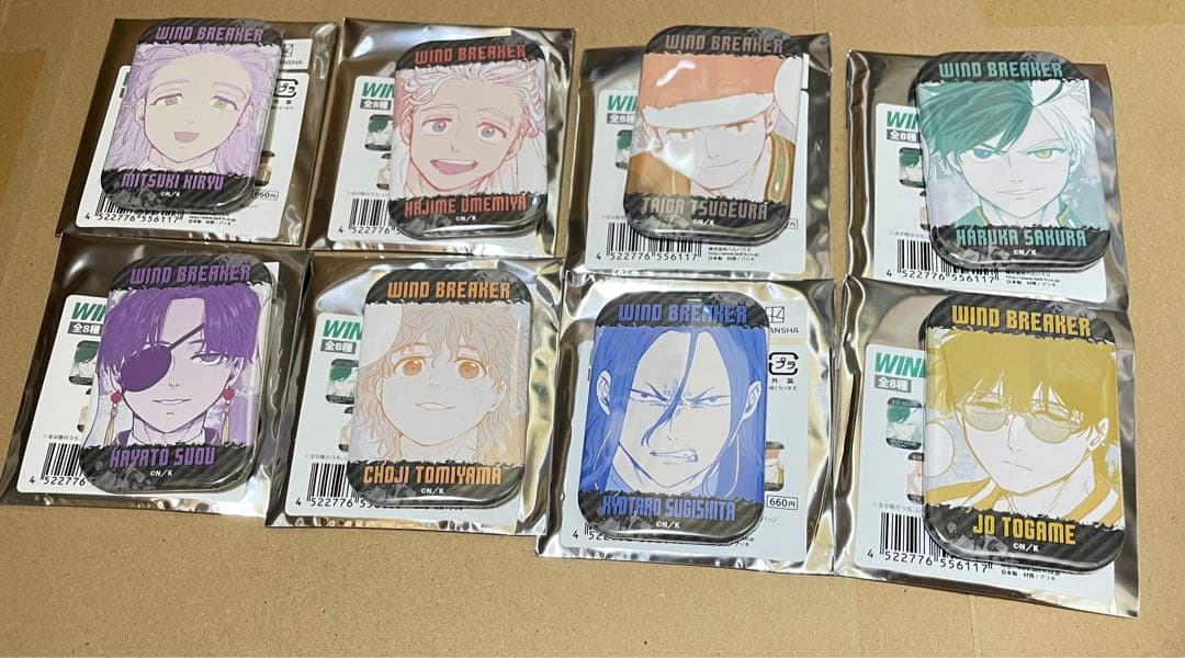 WIND BREAKER トレーディングスクエア缶バッジ  8点