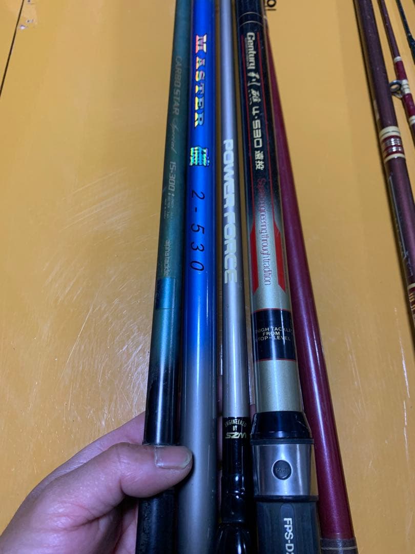 多数の釣り竿セット