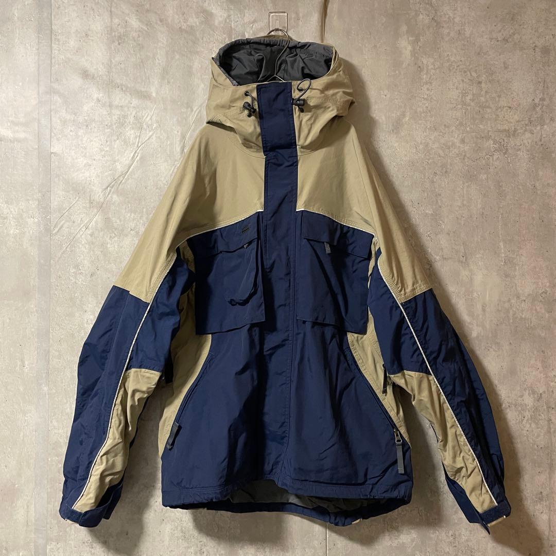 Burtonバートンスキーウェアスノーボードジャケットパーカー紺ネイビーベージュ