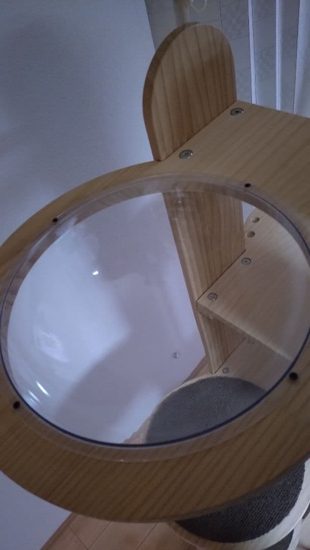 【美品】キャットタワー　高さ169cm　安定感 　宇宙船　布製ツメとぎ　組立書付