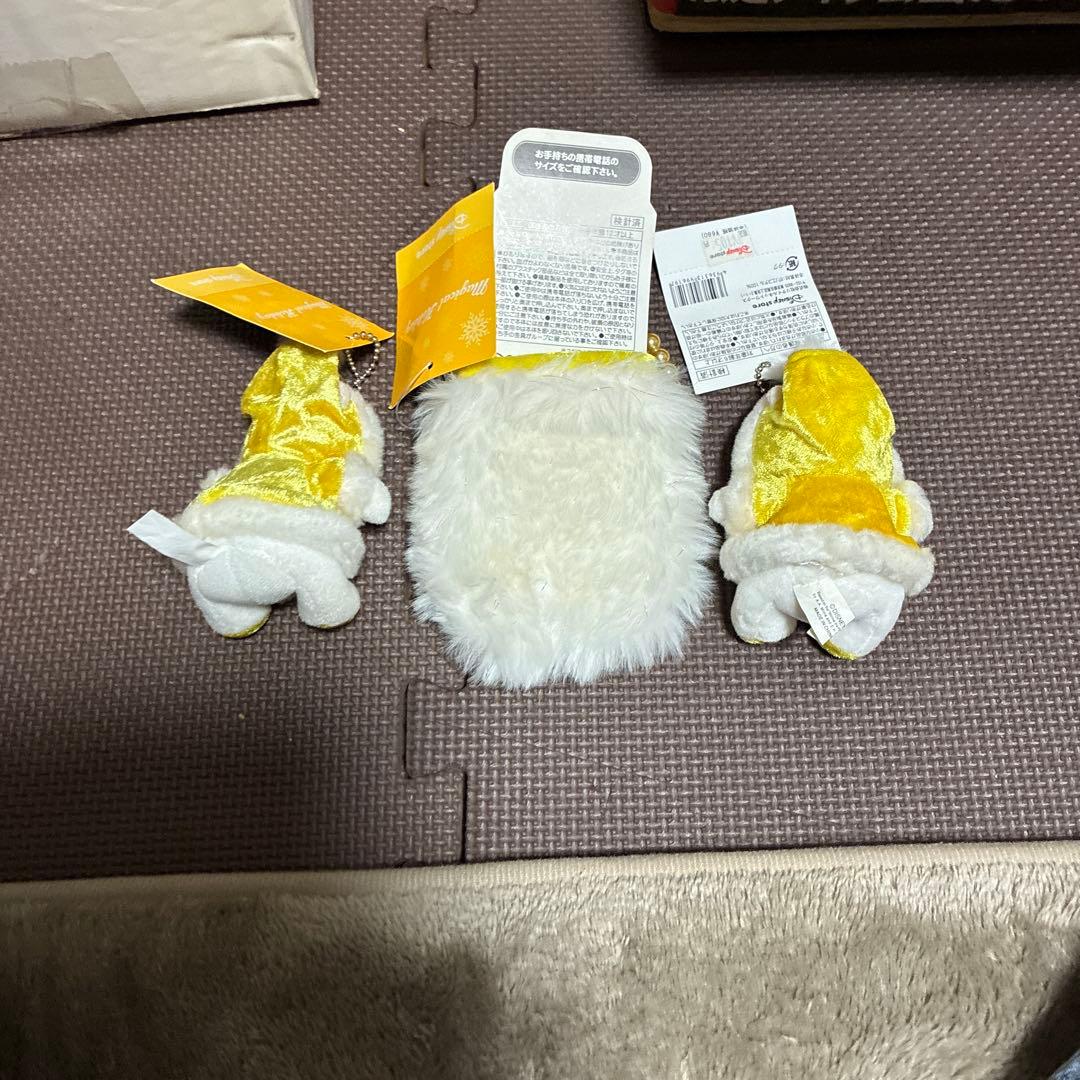 ‼️希少新品‼️ディズニー　プーさん　キーホルダー2個と携帯ケース　平成レトロ　レア